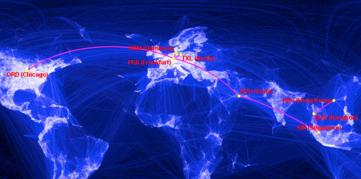 flugverbindungen weltweit karte Great Circle Mapper Flugkarten Kostenlos Selber Erstellen So Geht S flugverbindungen weltweit karte