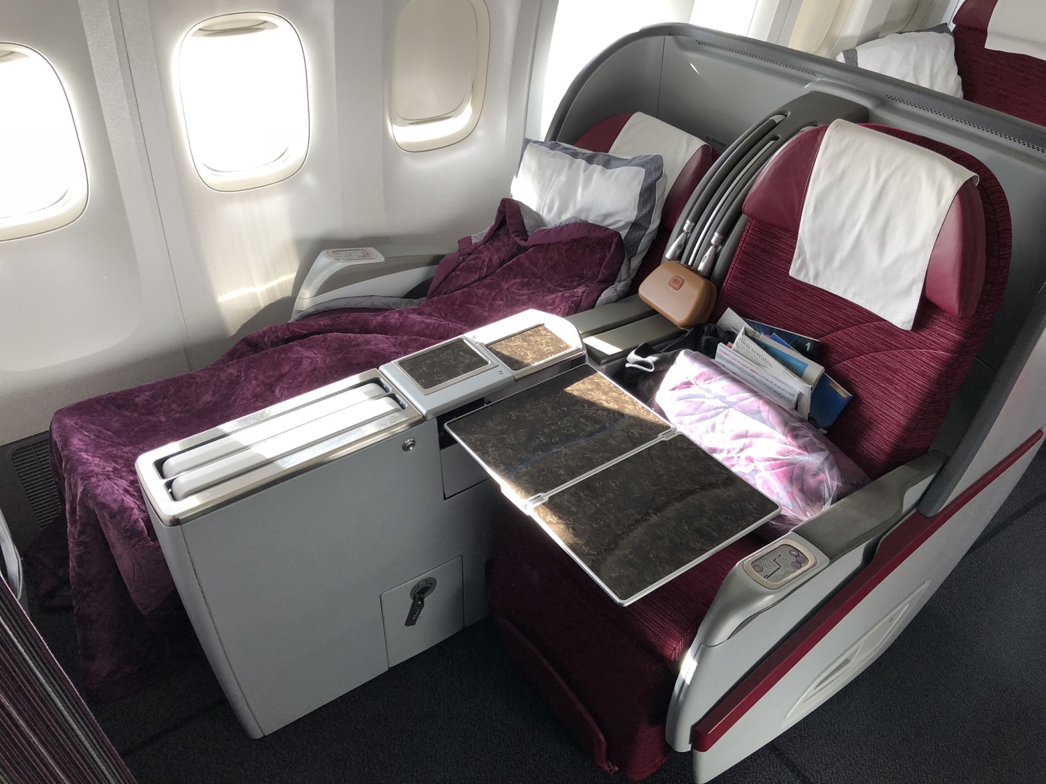 Review Qatar Airways Boeing 777 Business Class Frankfurt