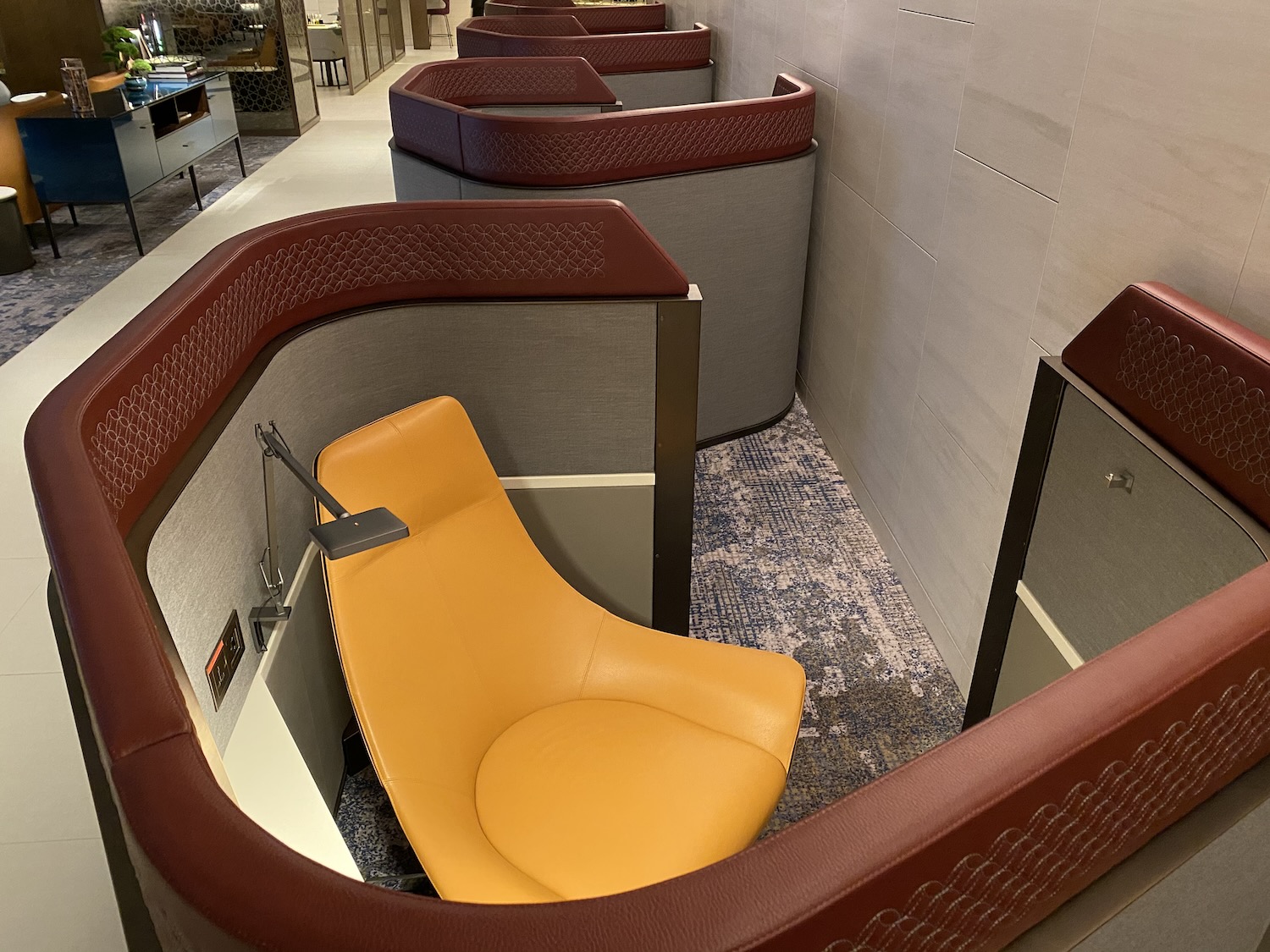 Qatar Lounge Singapore Sitzbereiche