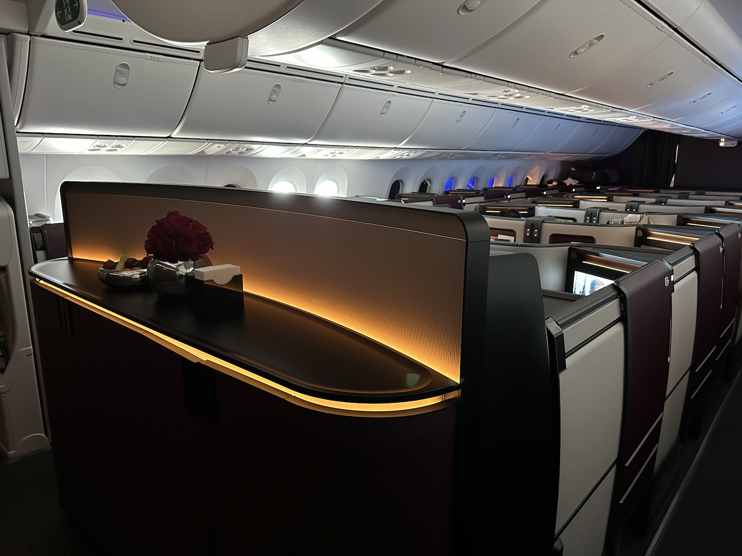 Qatar Airways 787-9 Business Class Kabine