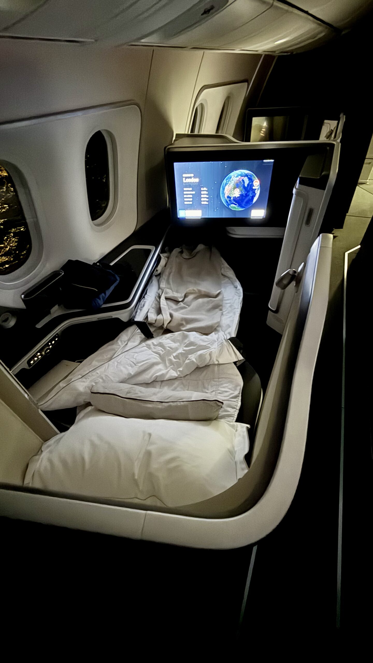 British Airways First Class, für guten Schlaf