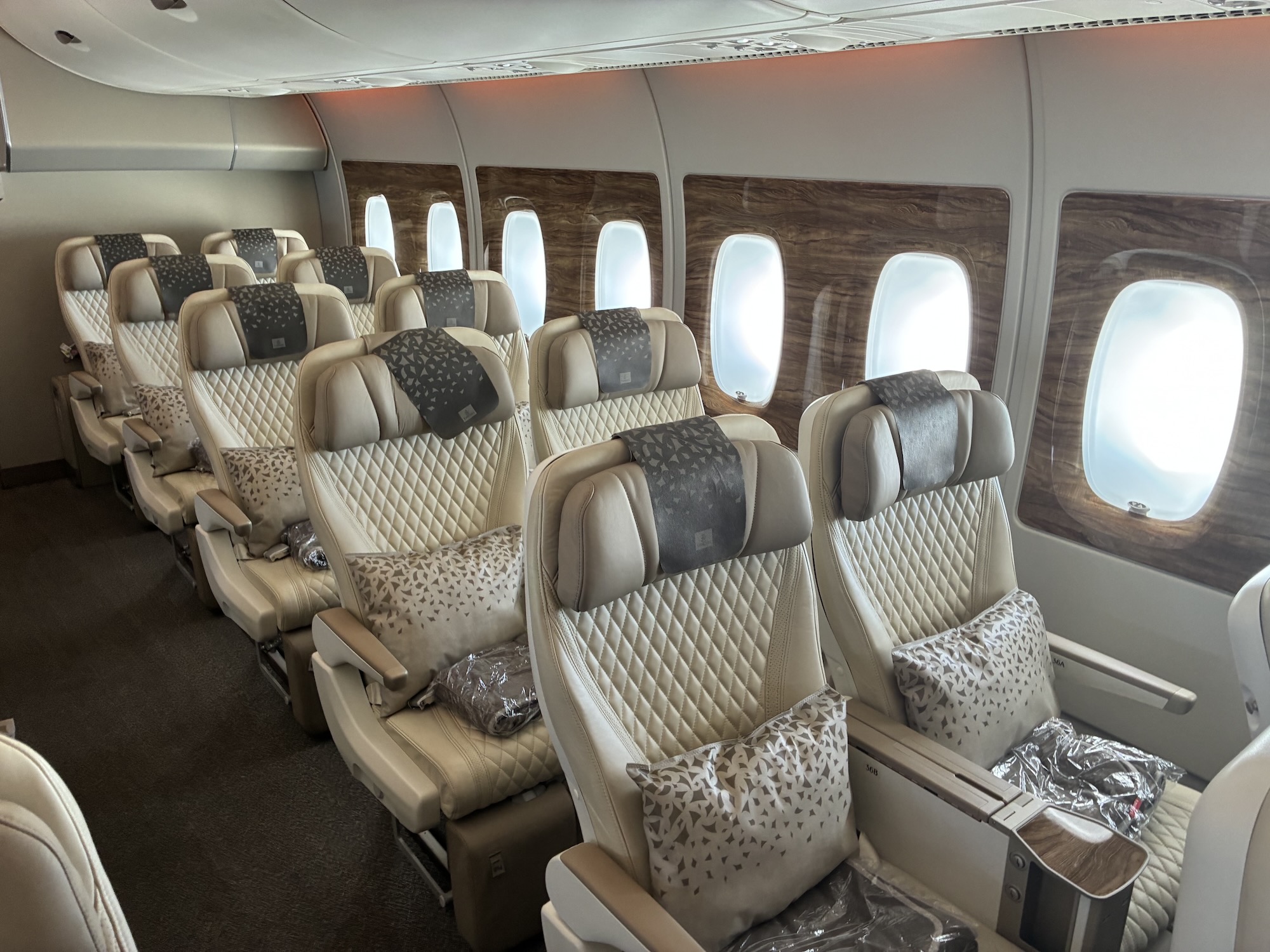 Emirates A380 Premium Economy Kabine