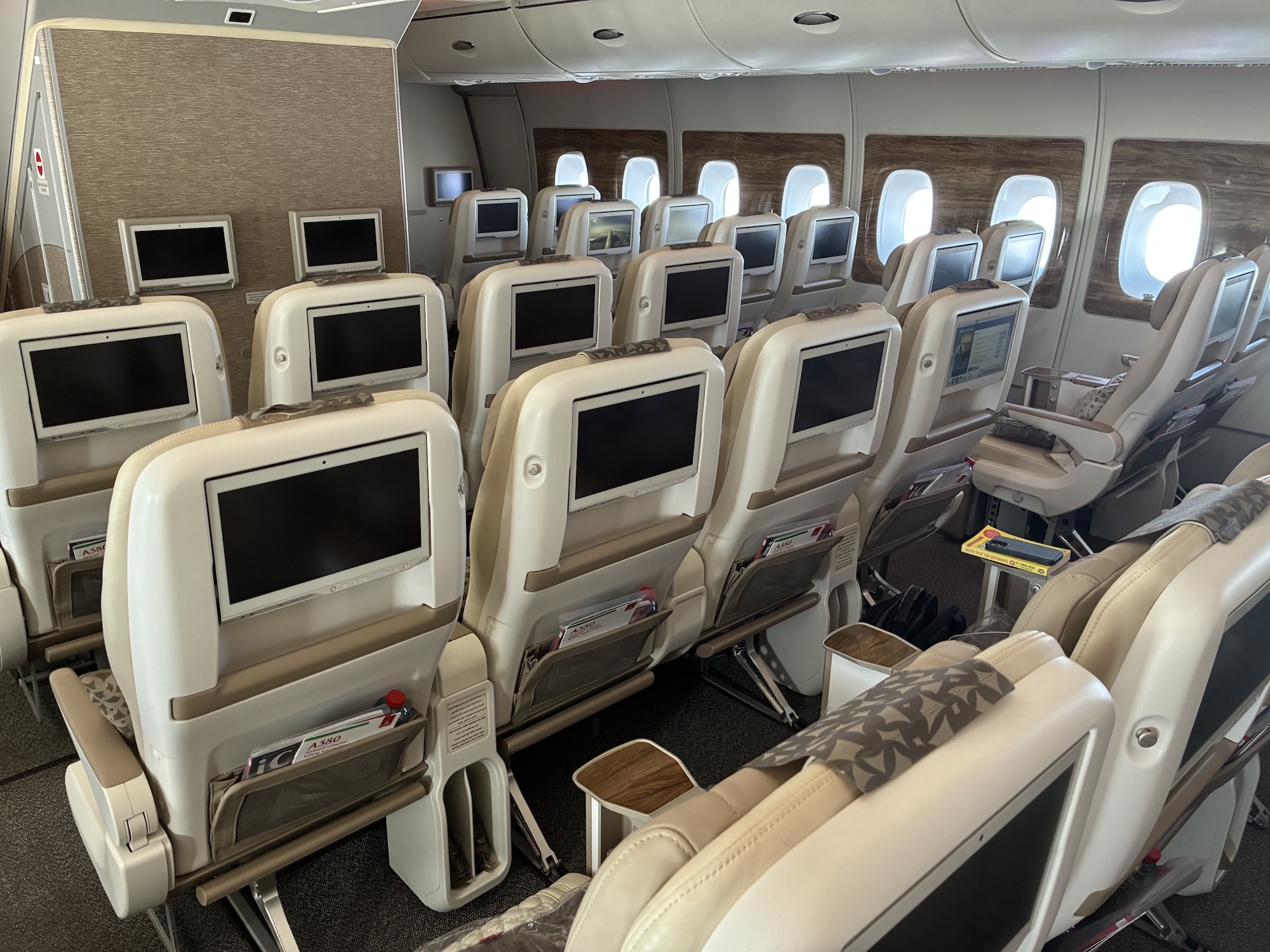 Emirates A380 Premium Economy Kabine
