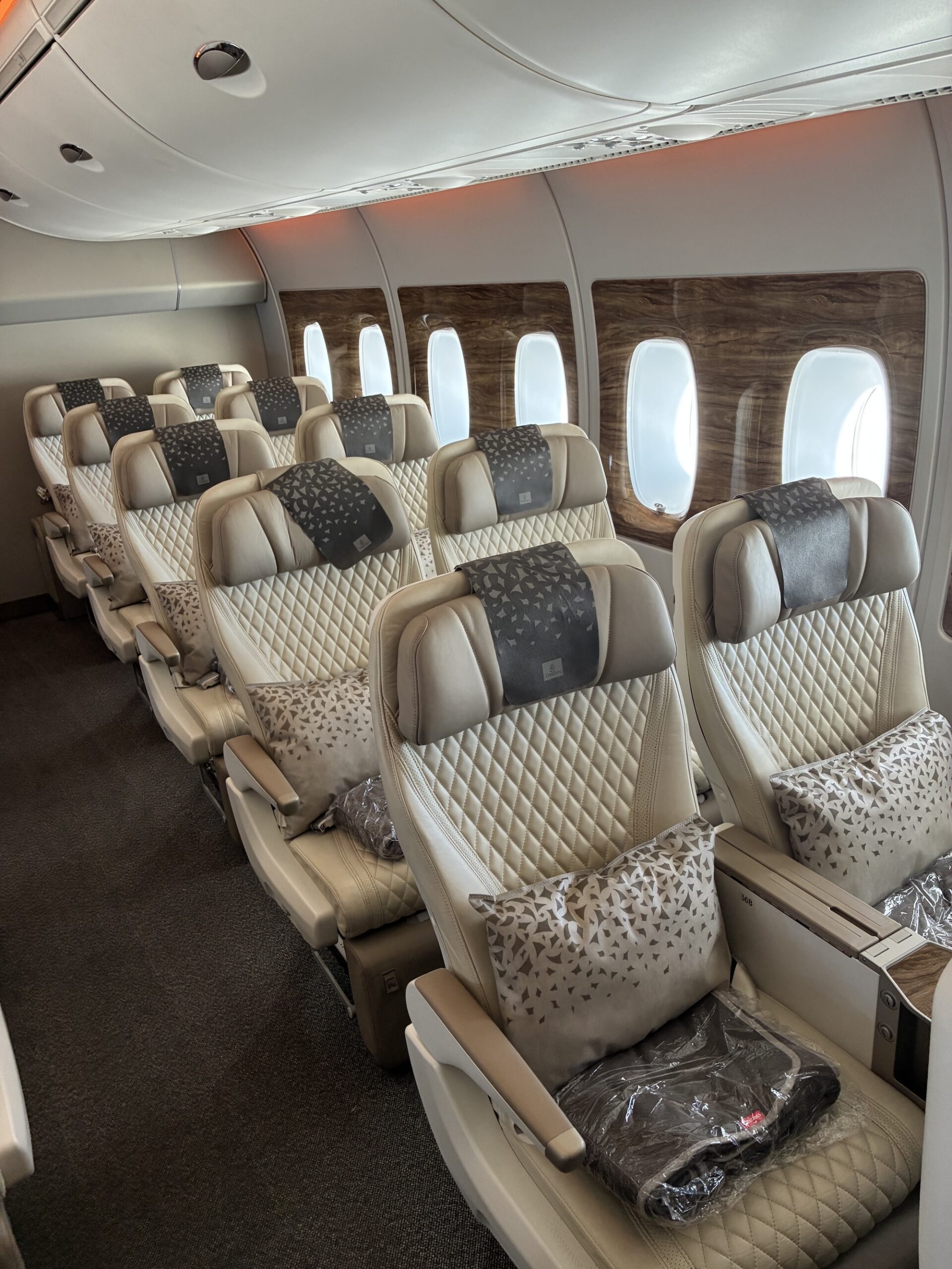Emirates A380 Premium Economy Sitz