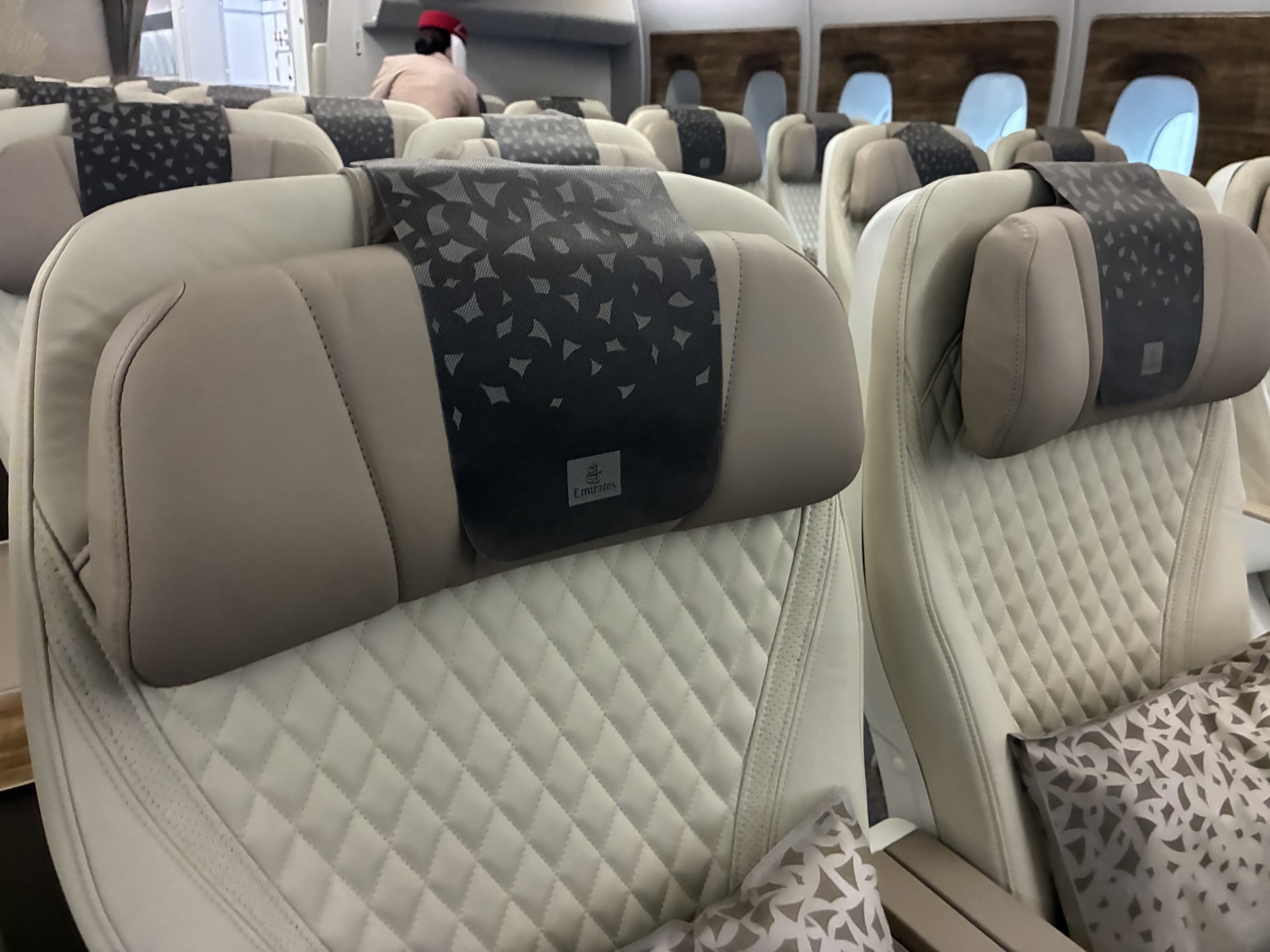 Emirates A380 Premium Economy Sitz