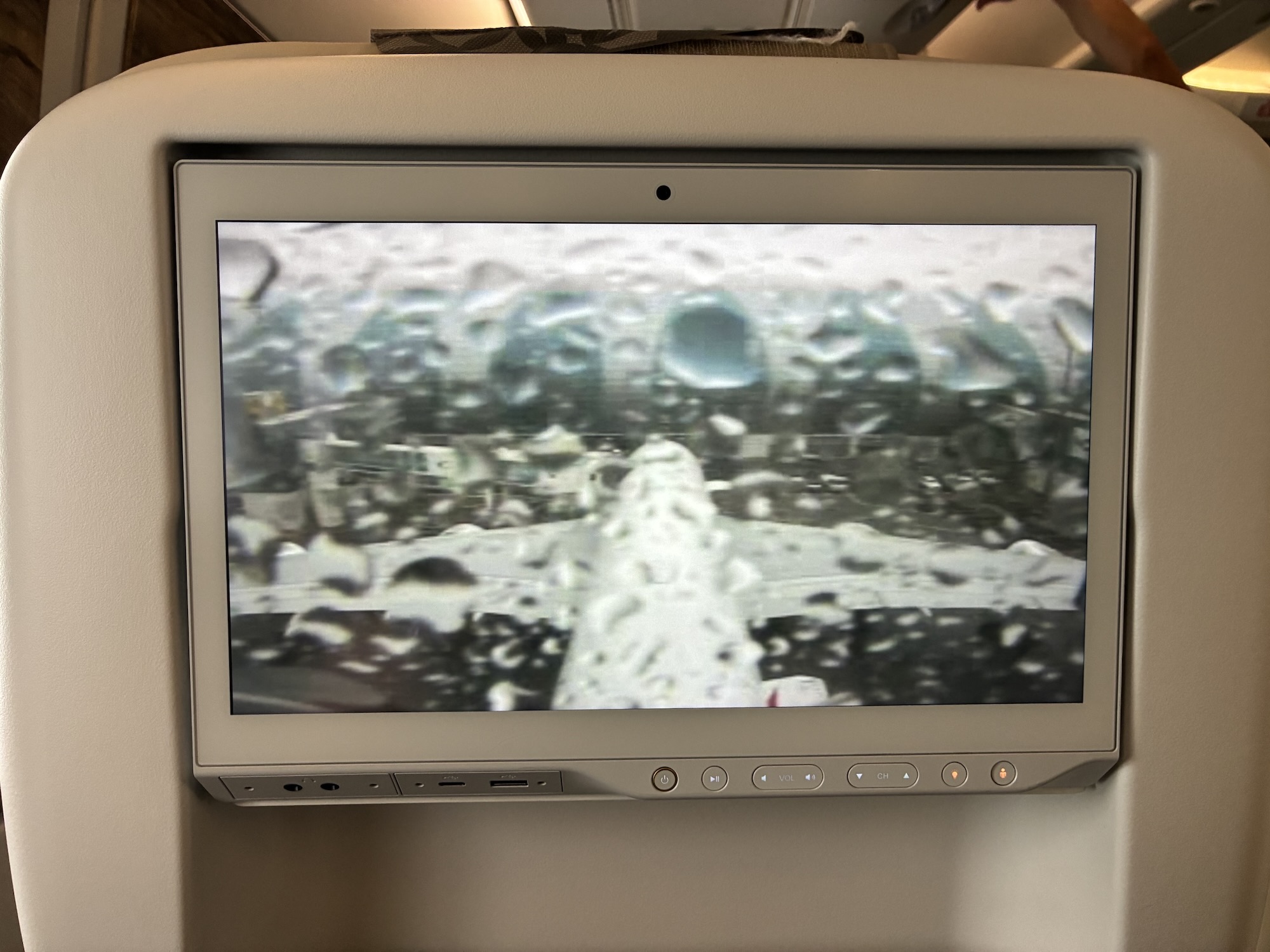 Emirates A380 Premium Economy Sitz mit Monitor