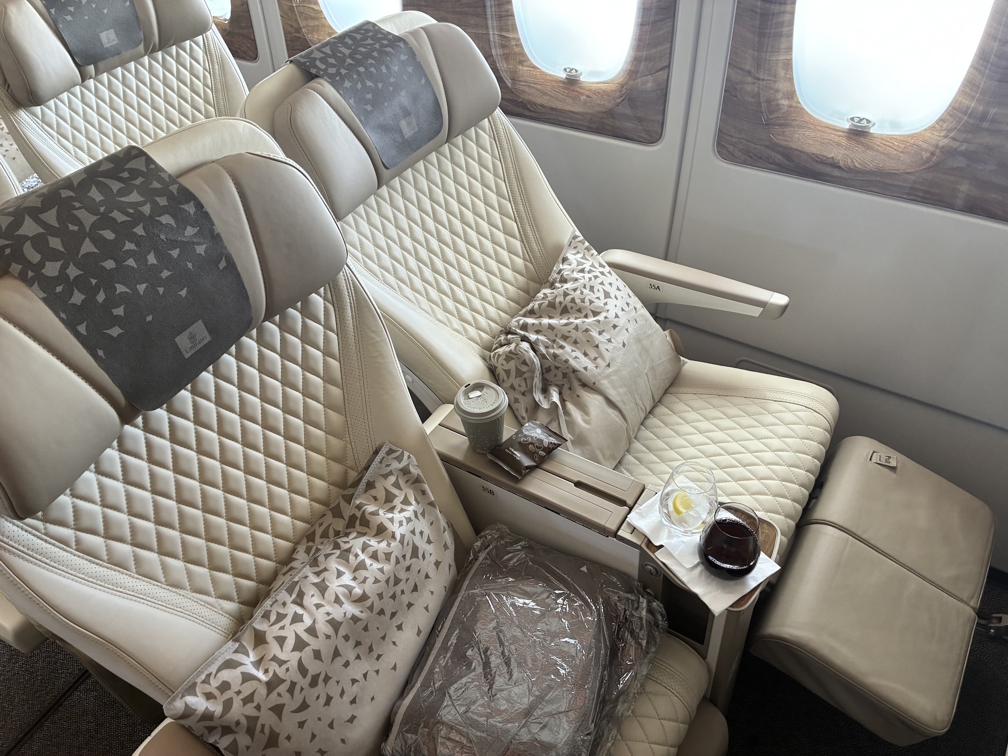 Emirates A380 Premium Economy Sitz
